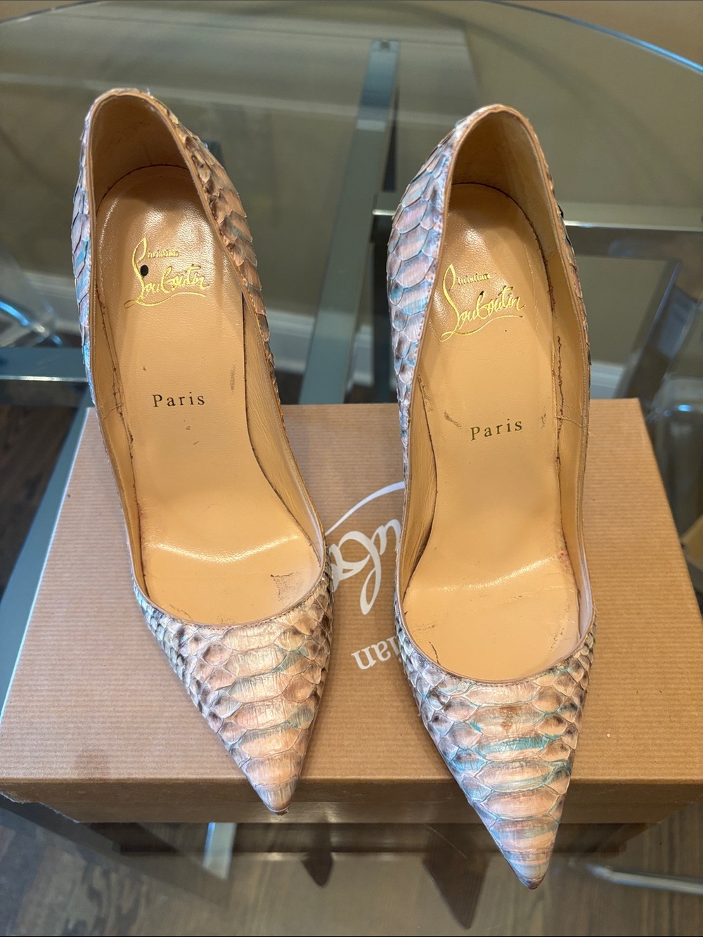 Christian Louboutin Python Pumps - Picture 6 of 8